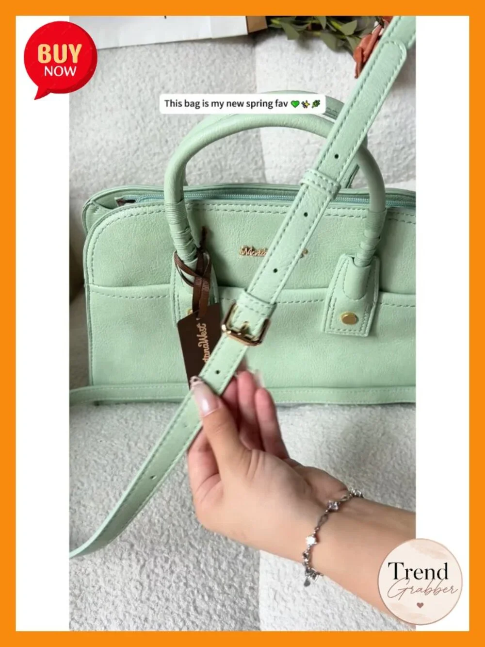 Structured Satchel Bag Top Handle Crossbody Purse Faux Leather